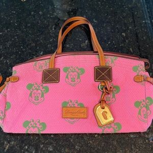 Large dome pink purse satchel Disney Dooney and Bourke Minnie Mouse